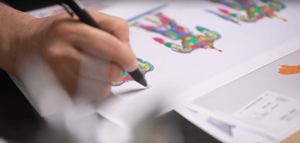 部分玩具的素描